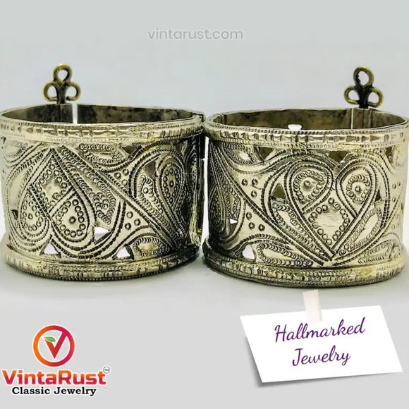 Single Vintage Afghan Cuff Bracelet, Tribal Cuff, Boho Cuff, Boho Jewelry - Picture 4 of 12